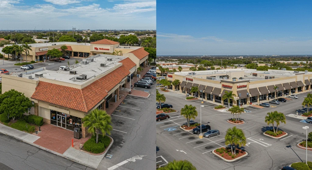 Multi-Tenant Retail Strip Roofing in San Bernardino, CA